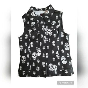 TRIPP TOXIC SKULL JEAN JACKET VEST